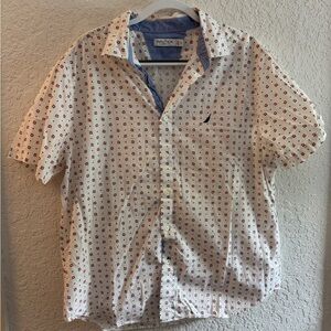 Nautica Men's White Short Sleeve Shirt XL